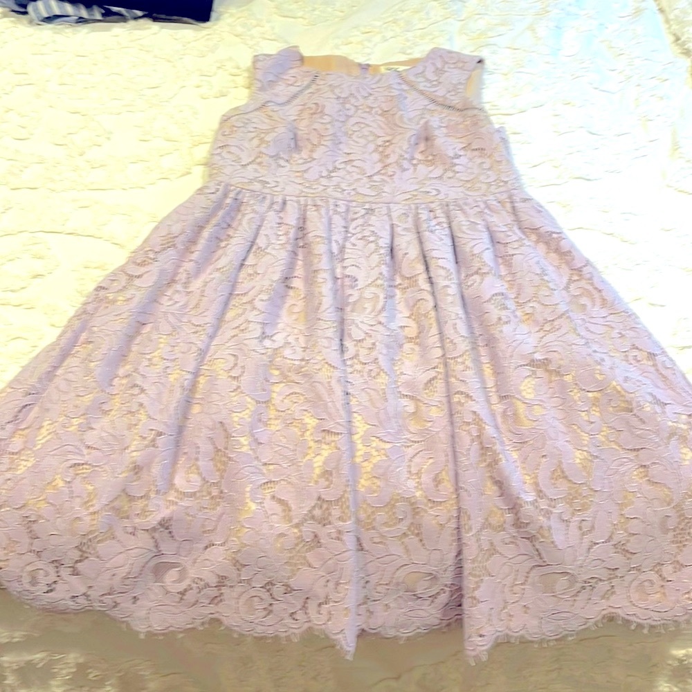 New Eliza J size 6P lilac and nude dress lined has pockets like Anthropologie